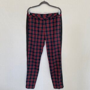 LYRIC CULTURE Women’s Size 12 Red & Blue Plaid I Can’t Get No Satisfaction Pants